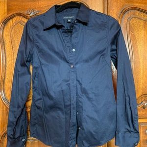 Classic BR navy button-down dress shirt